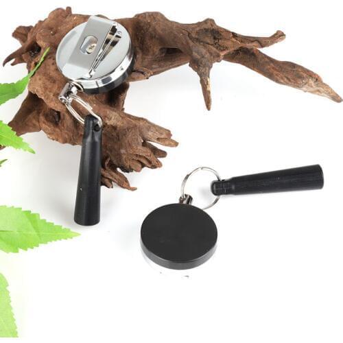 Outdoor Heavy Duty Retractable Pen Pull Holder Reel Carpenter Pencils Anti Lost Rope Key Ring Chain Belt Clip Tools