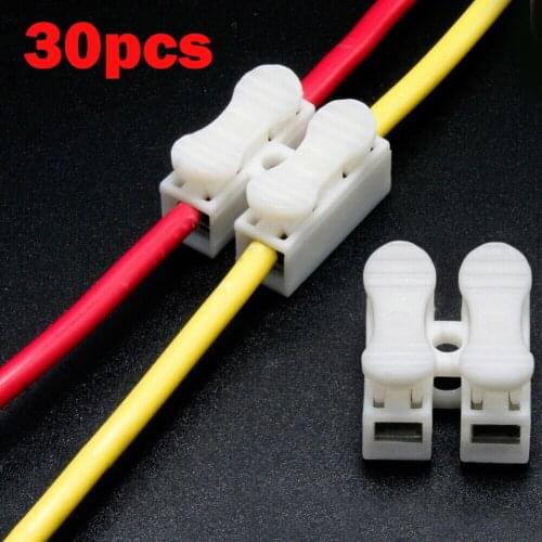 30pcs Universal Car Cable Connector Quick Splice Lock Wire Terminal Self Locking Quick Splice Wire Connector