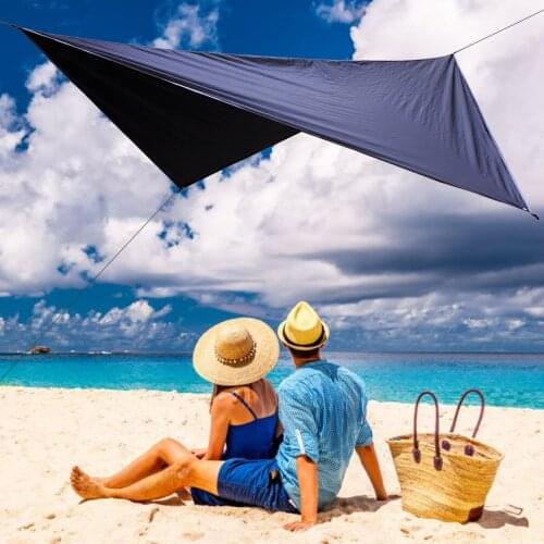 141.73x114.17" Outdoor Camping Hammock Waterproof Shelter Tourist Awning Canopy Tarp Tent Shade Ultralight Garden Canopy Sunshad