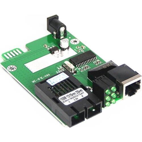Fiber Optical 10/100M card type Media Converter 100m Ethernet Transceiver Without optical modules