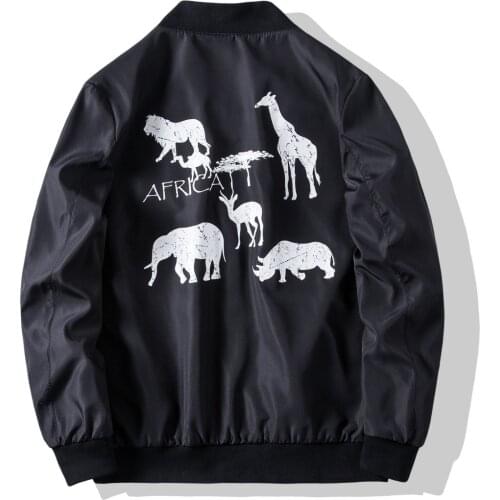 YJ704 New Fashion Autumn Clothing Plus Size Mens Jacket and Animal World Printed Coat