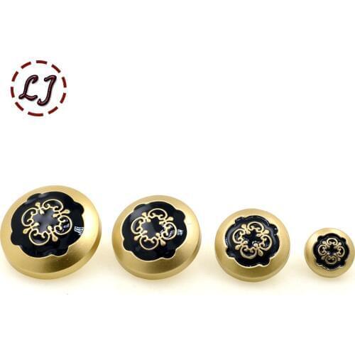 10pcs/lot 10mm/15mm/18mm/20mm fashion metal buttons gold decorative sewing buttons for women shirt suit overcot accessories DIY