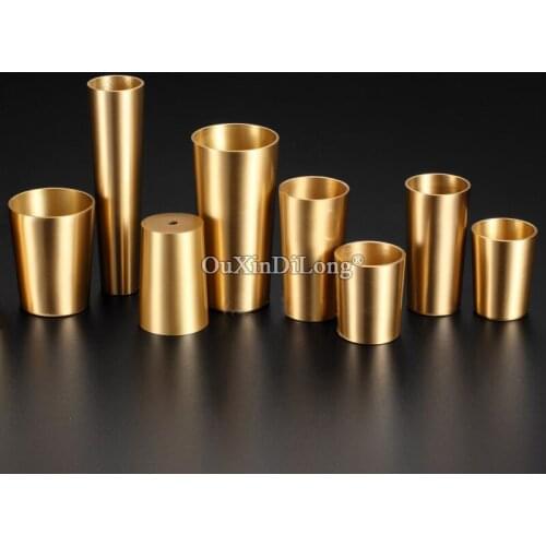 4PCS Brass Foot Cover Back Cover Tapered Brass Sofa Accessories Chair Table Stool Chinese Solid Wood Furniture Leg Tip Cap GF598