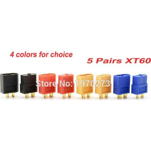 5 Pairs XT60 XT-60 Male Female Bullet Connectors Plugs For RC Lipo Battery