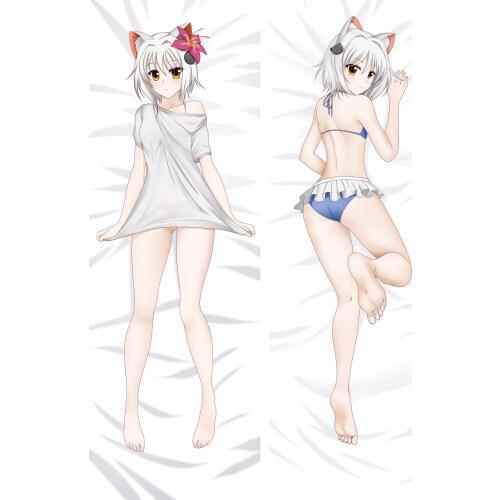 Anime Cartoon High School Toujou Koneko Double Bolster Hugging Pillow Case Pillow Cover Pillowcase Peach Skin 2 Way 811002