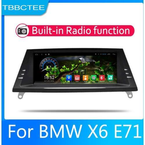 Car Android System 1080P IPS LCD Screen For BMW X6 E71 2011-2013 CIC Car Radio Player GPS Navigation BT WiFi AUX