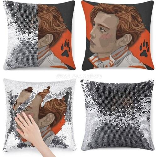 Neil Josten Sequin Pillowcase Throw Pillow Case 40cmX40cm Neil Josten Aftg Foxhole Court All for The Game Exy Orange Palmetto
