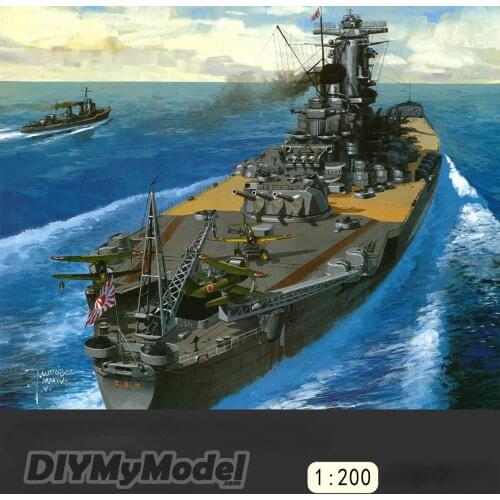 DIYMyModeI Japans World War II Battleship Yamato 1:200 DIY Handcraft Paper Model Kit Handmade Toy Puzzles Gift Movie prop