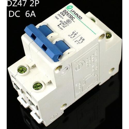 DZ47 DC 2P 6A Solar Energy Circuit breaker MCB 2 Poles DC air switch