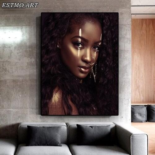 Canvas Painting African Art Nude Woman Nordic Posters Wall Art Picture for Living Room Wall Pictures Oil Painting for Bedroom