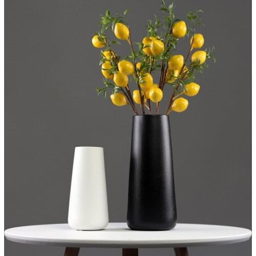 Nordic Ceramic Vase Artificial Flower Accessories Home Livingroom Desktop Figurines Crafts Dining Table Furnishing Decoration