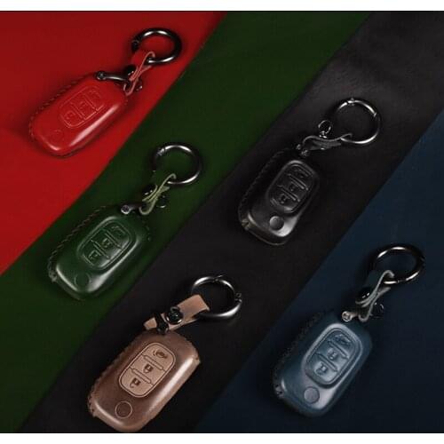 Car Leather Key Case Cover Bag Protector Keychain For New Smart 453 fortwo forfour Car Interior key decoration Accessories