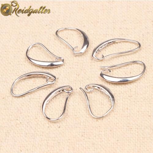 20pcs Nickel Free Silver Plated Earring Hooks diy earrings wire findings 12*17mm for earring making
