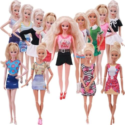 Doll Clothes For Barbies Baby Printed Skirts Princess DressBeauty And Fashion To The Dolls Of Our Future Generations