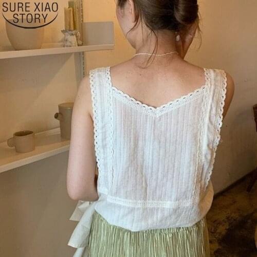 Summer New Sleeveless Vest Casual Camis Sexy Backless Lace Tan K Top Women Women V-neck Womens Tops Blusas Mujer Clothes 14601