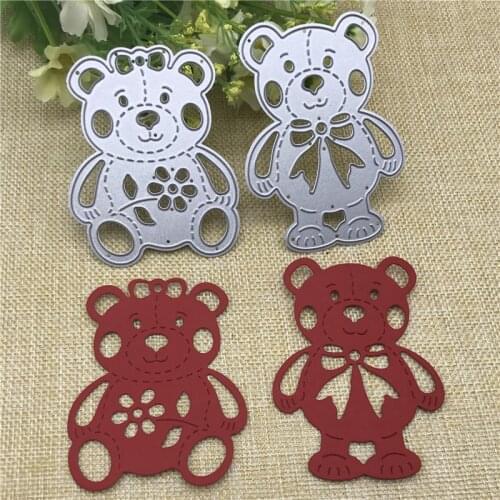 Bear Metal Cutting Die Stencil for DIY Scrapbooking Album Paper Card Decor Craft Embossing Die