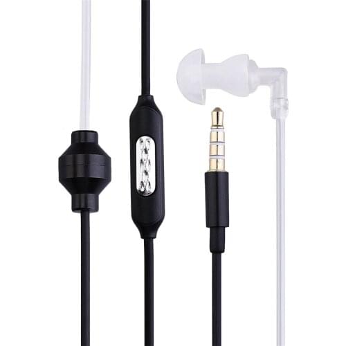 New Single Stereo Secret Service Air Tube Earphone 3.5mm Anti Radiation Mobile Phone Headsets Earphone With Air Pipe KY-011