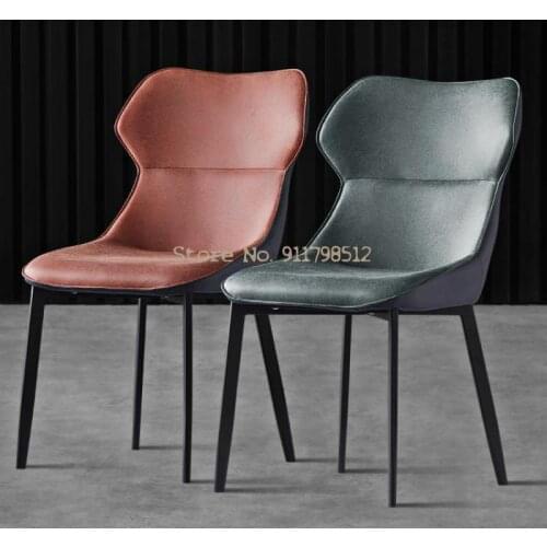 Dining chair home Nordic restaurant modern minimalist backrest net red makeup technology cloth light luxury dining table chair