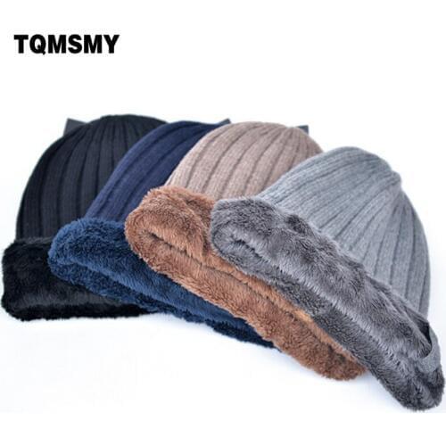 Super good winter hats for women plus velvet knitting wool fabrics keep warm beanie men cap Casual beanies for women bone gorro