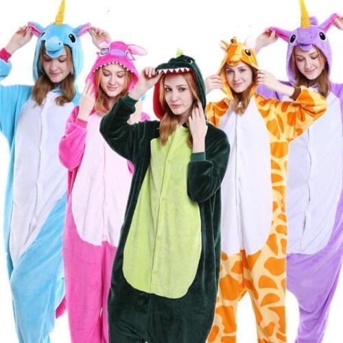 Adult cartoon plush toy Pajamas Sets Cosplay Pyjamas for Adults Cartoon Flannel Plush One Piece Sleepwear