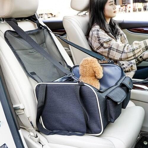 Portable Pet Carriers Dog Car Safety Seats Mats Blanket Folding Cage For Cat Dogs Safety Travelling Car Seat Bag Pet Supplies