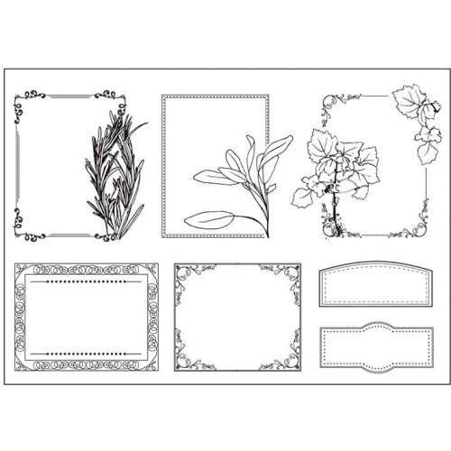 Flower Label Transparent Clear Stamp for DIY scrapbooking/Card Making