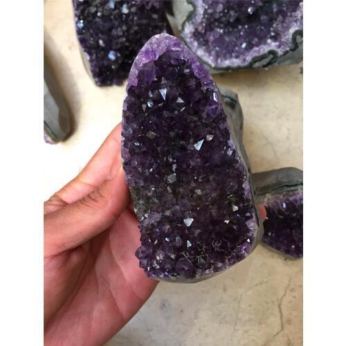 Drop shipping Natural amethyst quartz Crystal gemstone meditation reiki healing crystal cluster home decoration Brazil about400g