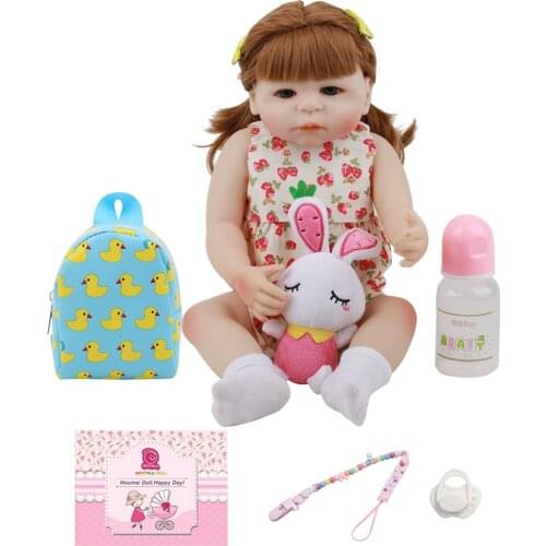Realistic Newborn Baby Full Silicone Body 18 '' 48CM Lifelike Bebe Reborn Dolls For Children Birthday Christmas Gift Shower Toy