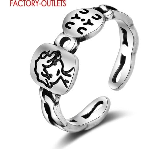 Super Nice Girlfriend Fashion Jewelry Gift Genuine 925 Sterling Silver Opening Finger Rings For Women Girls Dancing