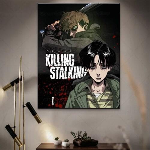 Retro Wall Art Japanese Killing Stalking Anime Poster Classic Canvas Painting Poster Print Picture for Bar Shop Home Decoration