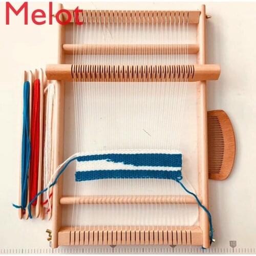 Hand-Made Looms DIY Lifting Tapestry Loom Large Frame Knitting Machine With Smooth Surface Beech Wooden 89*87cm