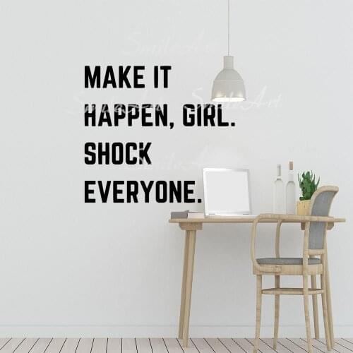 Diy Sentence Wall Sticker Self Adhesive Vinyl Waterproof Wall Art Decal For Living Room Bedroom Mural Custom