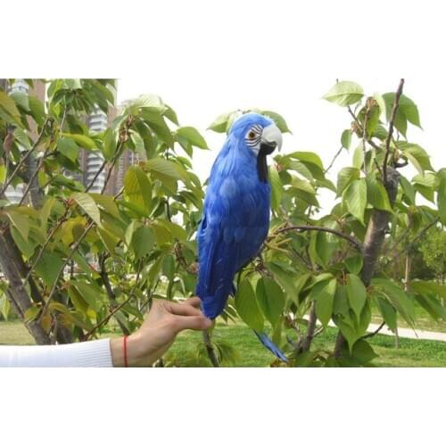 Blue simulation big parrot model polyethylene & furs parrot bird gift about 40cm 1379