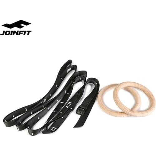 JOINFIT 24MM Wooden Exercise Fitness Gymnastics Rings Pull Ups Muscle Ups Home Gym Crossfit Strength Training