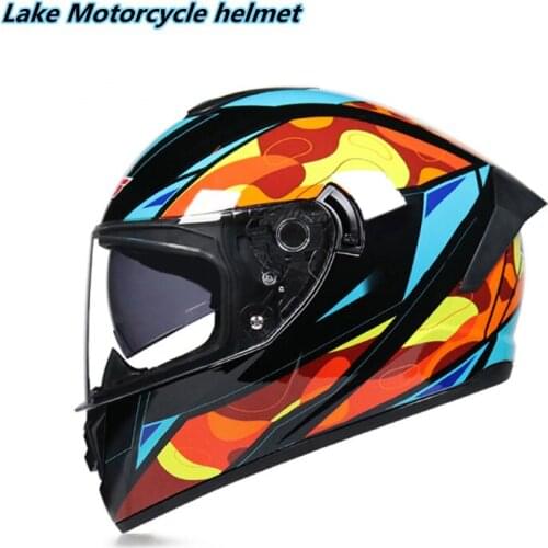 Safety Fashion Helmet Full Face Motorcycle Helmet double Lens 4 seaons for Adult