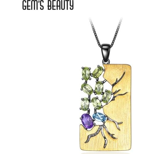 Gems Beauty Statement Irregular Natural Gemstone Necklace For Women Handmade Original Topaz Chain Choker Fashion Jewelry Gift