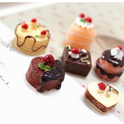 10pcs Decor Simulated Cream Cake Clay Toy DIY Slime Accessories Decor Jelly Mud Hand Gum Polyer Clay Kids Toys Accessories