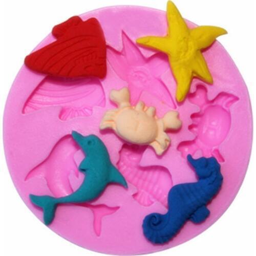 3D Ocean World Dolphin Chocolate Cake Molds Biscuits Mold Fondant Silicone Mould DIY Baking Decoration Tools Kitchen Accessories