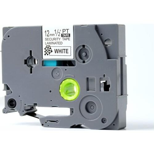 3PK 12mm TZ-SE3 TZE-SE3 Security Label Tape Black on White Compatible Brother P-touch tz SE3 tze SE3 Label Maker Tape