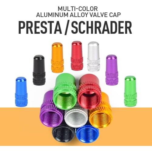 4/8pcs Aluminum Alloy Bicycle Tire AV/FV Valve Cap Bike Covered Protector Road MTB Tyre Dustproof Presta Valve Bike Accessories