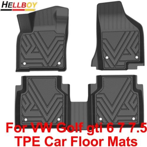 TPE Car Floor Mats For VW GOLF GTI 6 7 7.5 Volkswagen Golf gti 2014 2013 2012 2011 2010 2019 2018 2017 2016 Auto Accessories