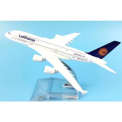 FREE SHIPPING 16CM A380 LUFTHANSA METAL ALLOY MODEL PLANE AIRCRAFT MODEL TOY AIRPLANE BIRTHDAY GIFT