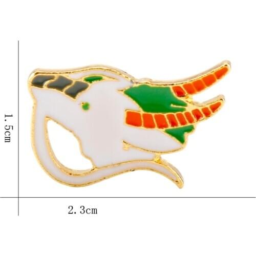 Cartoon Movie Princess Mononoke Hime Brooches Antelope Head Metal Enamel Pins for Women Men Kids Lapel Pin Bags Badge Gifts
