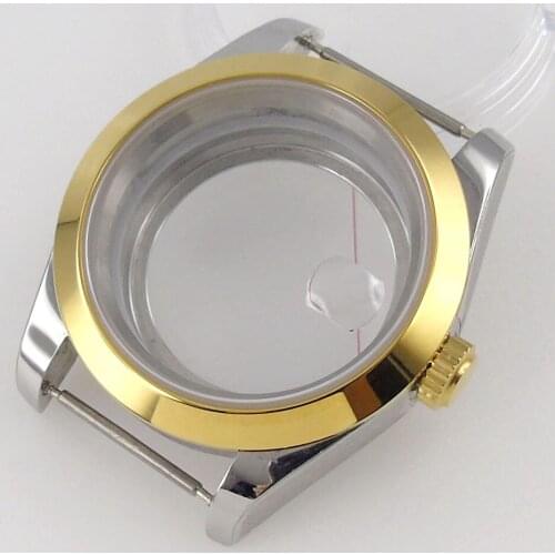 40mm Watch Case fit NH35A NH36A Seeing Back Sapphire Crystal magnifier Screwdown Crown