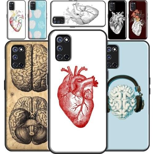 Human Heart Anatomy Case For OPPO A15 A91 A83 A3S A5S A1K A52 A72 A5 A9 A31 A53 2020 Find X3 Pro F5 F7 Cover