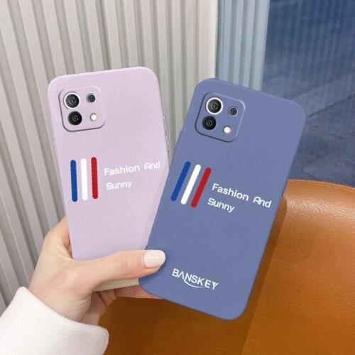 Line Silicone Case For Xiaomi Mi 11 lite Ultra 11i 10T 9T Pro Lite 10 10S 9 8 lite Pro Poco F2 X2 F3 Pro Phone Back Cover Case
