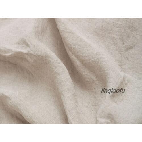 Pure linen natural color senior shirt pants apparel fabric