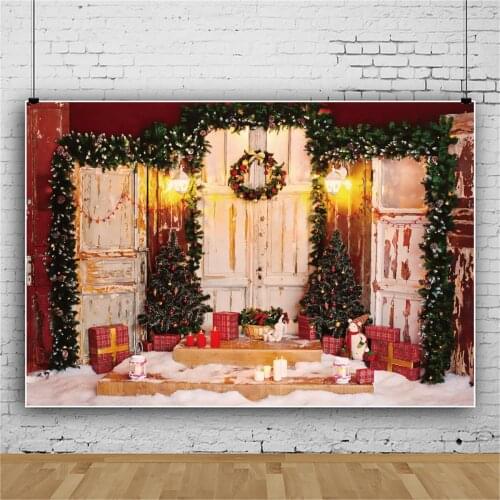 December Winter Christmas Decor Backdrop Kids Family Gift Tree Party Photo Background Prop Banner Decoration Photocall