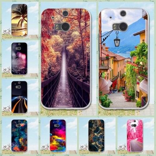For HTC One M8/M8S Cover Shell Beautiful Scenery Design Phone Case Cover For HTC One M8S/M8 Back Soft Silicon Cover Coque Case