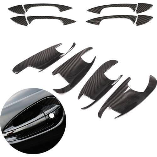 For Mercedes Benz C E GLK ML CLA Class W166 W117 X204 W204 W212 W246 Carbon Fiber Texture Car Exterior Door Handle / Bowl Cover